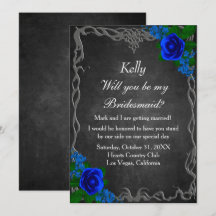 Placa Bridesmaid de queda do Conselho de giz azul-
