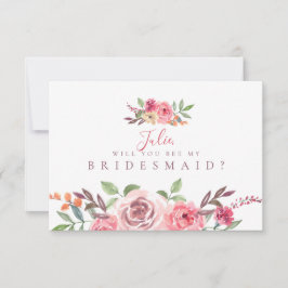 Convites Placa Bridesmaid Floral Themed