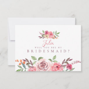 Convites Placa Bridesmaid Floral Themed