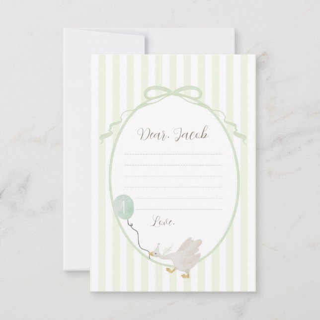 Convites Placa Cápsula Tempo de Ganho do Bobo Verde Sage (Frente)