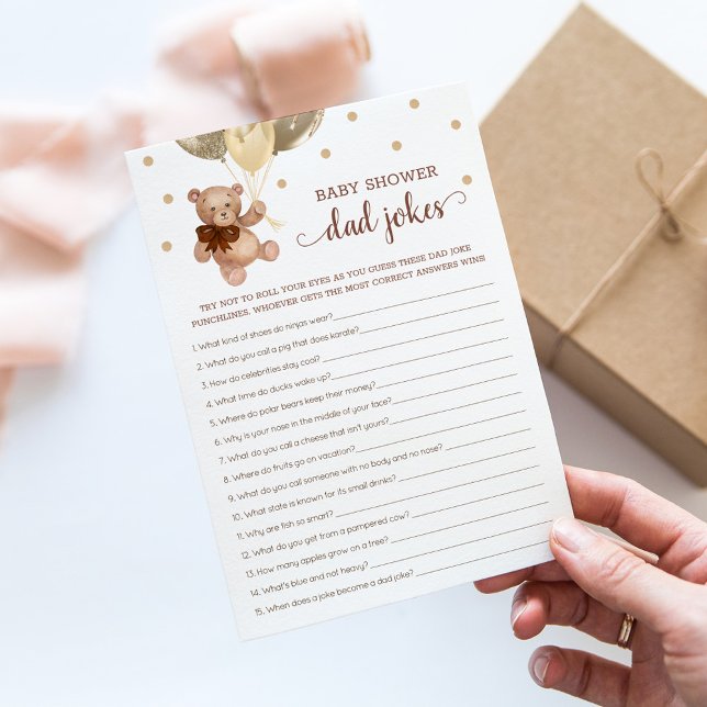 Convites Placa castanha do urso de pelúcia do Pai do chá de (Criador carregado)