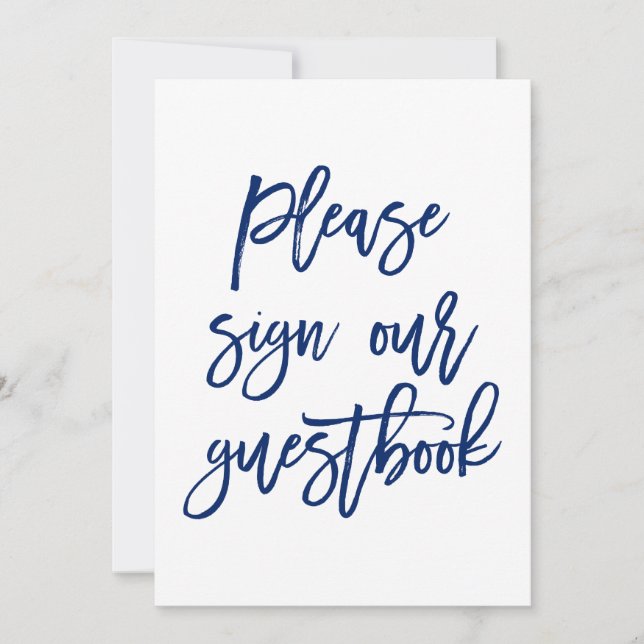 Convites Placa Chic de Letreiro à Mão Casamento Nosso Livro (Frente)