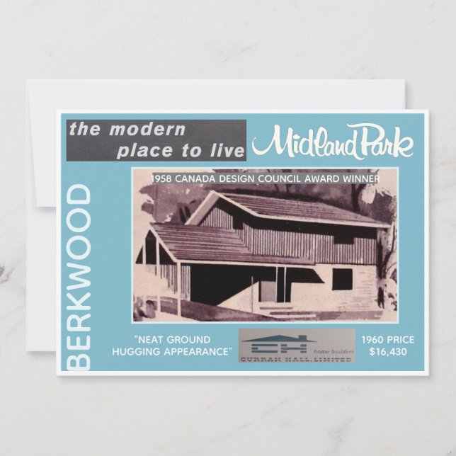 Convites Placa Coletiva Modelo da Casa de Parque Midland (Frente)