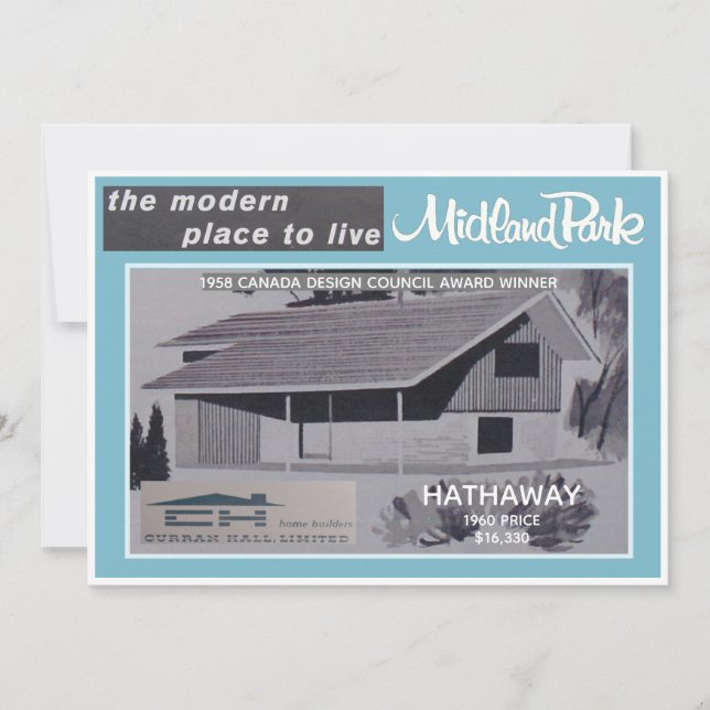 Convites Placa Coletiva Modelo da Casa de Parque Midland (Frente)