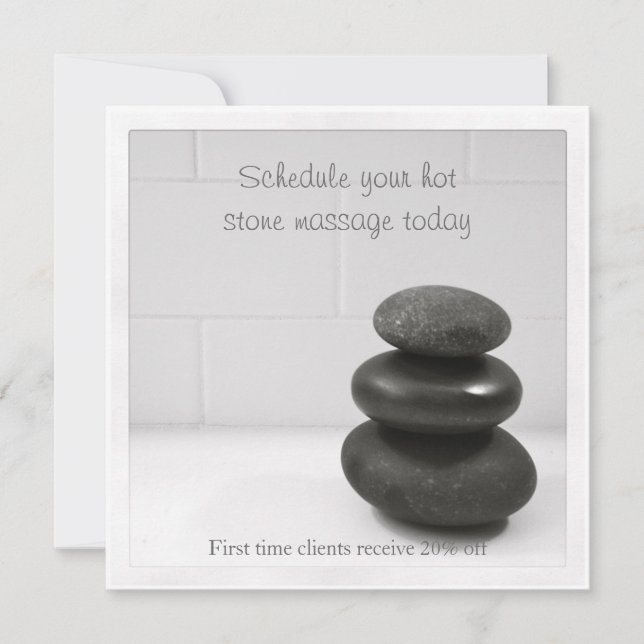 Convites Placa com Pedras Equilibradas (Frente)