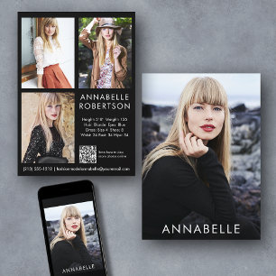 Convites Placa Comp de Código QR do Modelo de Foto Moderno 