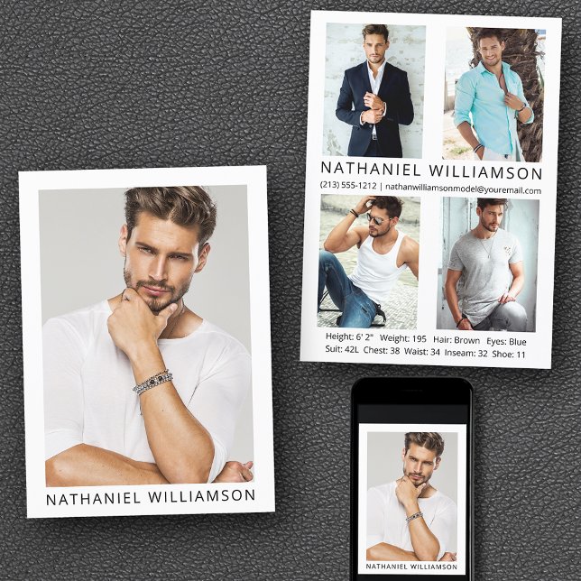 Convites Placa Comp de Fotografias do Modern Pro Model 5 (Customize to change background color, text size or text style. Available for prints and download.)