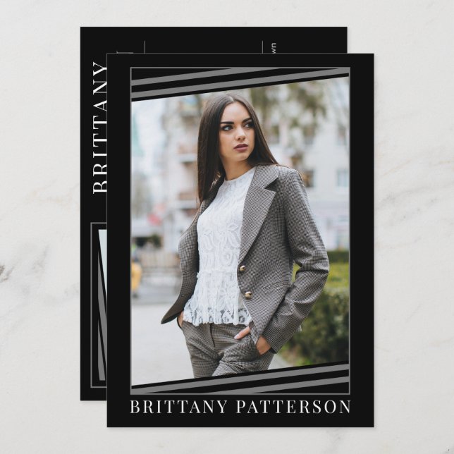 Convites Placa Comp de Modelagem | 2 Foto 2 Lado 5x7 (Frente/Verso)