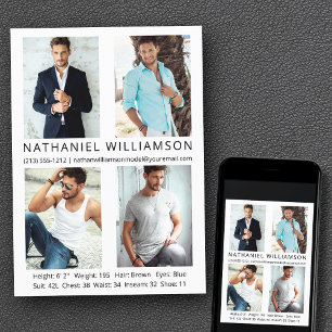 Convites Placa Comp do Ator 4 Fotografias do Modelo Modern 