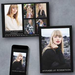 Convites Placa Comp do Ator 6 Fotografias de Modelo Moderno