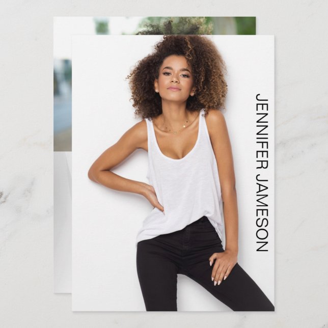 Convites Placa Comp do Ator Modelo | 3 Fotografias e Código (Frente/Verso)