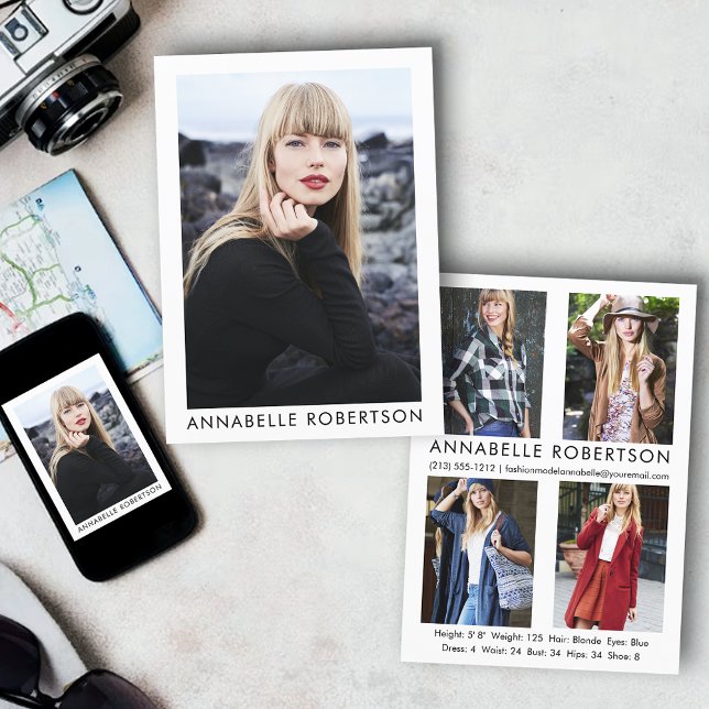 Convites Placa Comp Fotográfica do Ator 5 do Modelo Moderno (Customize to change background color, text size or text style. Available for prints and download.)