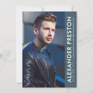 Convites Placa Comp Fotográfica do Ator Modelo 5x7 Blue AP