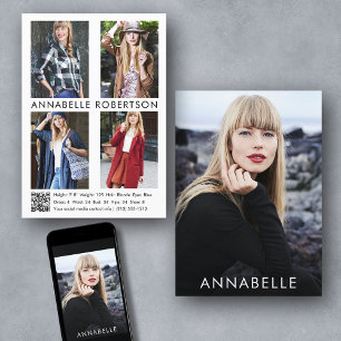 Convites Placa Comp Modelo de Código QR de Modelagem Modern