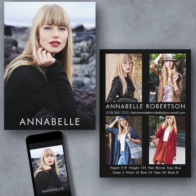 Convites Placa Comp Modelo de Foto 5 de Modelagem Moderna (Customize to change background color, text size or text style. Available for prints and download.)