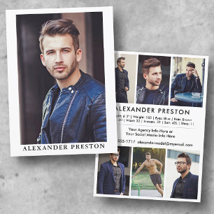 Convites Placa compacta modelo ator Placa Zed 7 Foto 5.5x7.