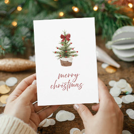 Convites Placa da família de árvore natalícia com aquarela