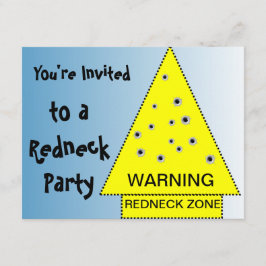 Convites Placa de aviso de festa caipira com tiros de arma 