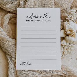 Convites Placa de Aviso do Chá de fraldas de Script Moderno