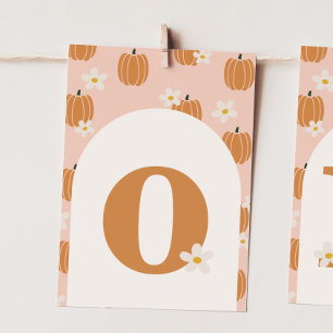 Convites Placa de Banner de Alta Cadeira "O" Pumpkin ONE