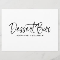 Placa de "Bar de Sobremesas" para Casamento | Letr