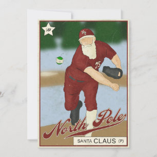 Convites Placa de basebol Santa Claus