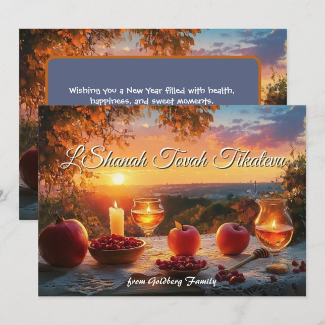 Convites Placa de bençãos de Colheita de ouros (Frente/Verso)