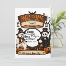 Placa de Boas-Vindas de Halloween Personalizada pa