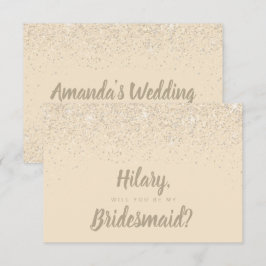 Convites Placa de Bridesmaid da Champagne Encantadora