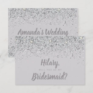 Convites Placa de Bridesmaid de Gardaspete Silver