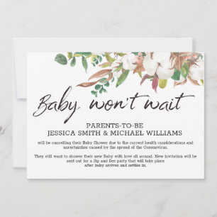 Convites Placa de Cancelamento de Vírus Corona do chá de fr