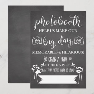 Convites Placa de Casamento com Hashtag para Photobooth