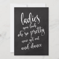 Placa de Casamento de Giz para Banheiro Feminino A
