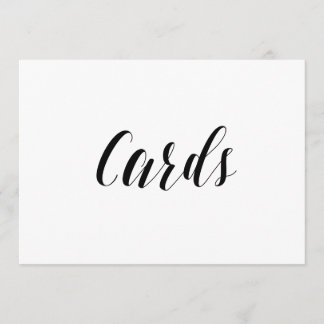 Convites Placa de Casamento Estilo Caligráfico "Cartões"