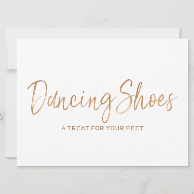 Convites Placa de Casamento "Sapatos de Dança" | Rosa Doura (Frente)