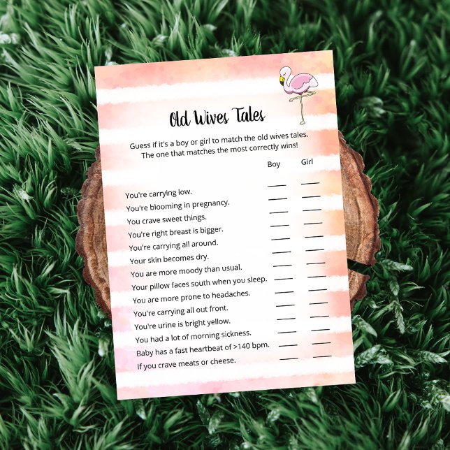 Convites Placa de Chá de Esposas Velhas de Esposas Flamingo (Criador carregado)