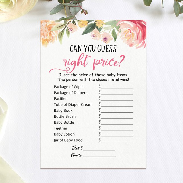 Convites Placa de Chá de fraldas do jogo de preço certo par (Criador carregado)