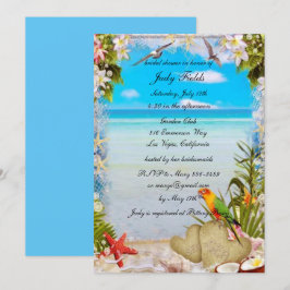 Convites Placa de Chá de panela de Casamento Floral de Prai