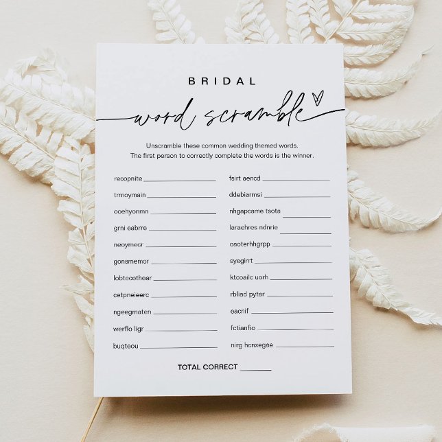 Convites Placa de Chá de panela do Word Scramble EVERLEIGH (Criador carregado)