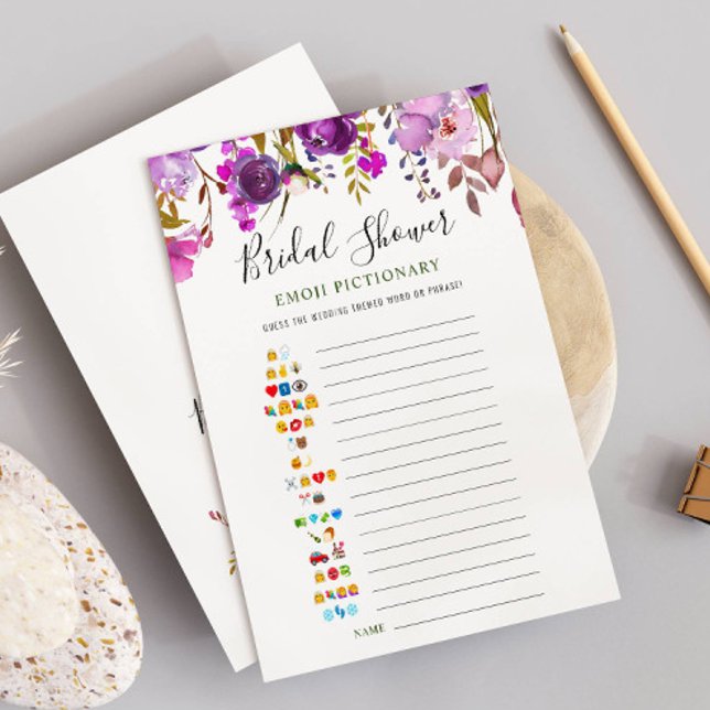 Convites Placa de Chá de panela Floral Violeta Púrpura (Criador carregado)