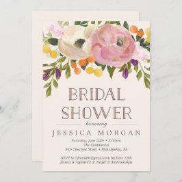 Convites Placa de Chá de panela Sweet Blooms