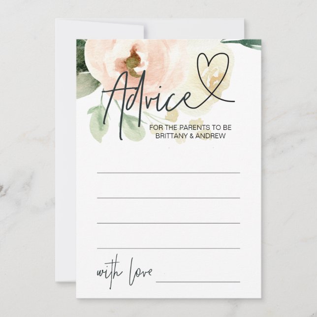 Convites Placa de conselho para Chá de fraldas de menina fl (Frente)