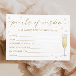 Convites Placa de conselho para pearls e Chás de panela Pro<br><div class="desc">Elevem suas pérolas e o tema do chá de panela prosecco com este elegante Cartão de Conselhos de Chá de panela Personalizado. Perfeito para uma festa temerária pérola, é um complemento clássico para sua celebração. Projetado para complementar pérolas e decoração do tema do prosecco, este cartão adiciona sofisticação ao tema...</div>