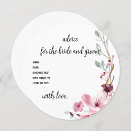 Convites Placa de Conselhos de Chá de casamento Floral