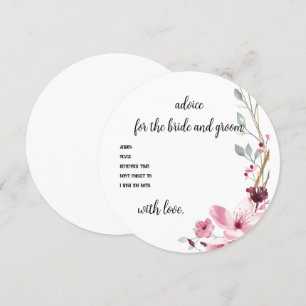 Convites Placa de Conselhos de Chá de casamento Floral