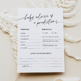 Convites Placa de Conselhos e Previsões do Chá de fraldas E