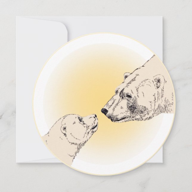 Convites Placa de Cubos de Urso Polar Personalizados (Frente)