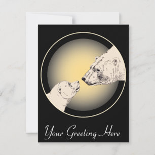 Convites Placa de Cubos de Urso Polar Personalizados