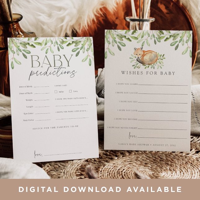 Convites Placa de Desejo de Chá de fraldas Duplo Lado da Wo (Criador carregado)