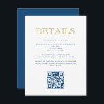 Convites Placa de Detalhes do Código Mitzvah-QR do Bar Simp<br><div class="desc">Use o formulário modelo para personalizar este cartão e adicionar seu endereço de site para um código QR personalizado. Altere as cores,  fontes e layout usando os menus de edição avançada.</div>